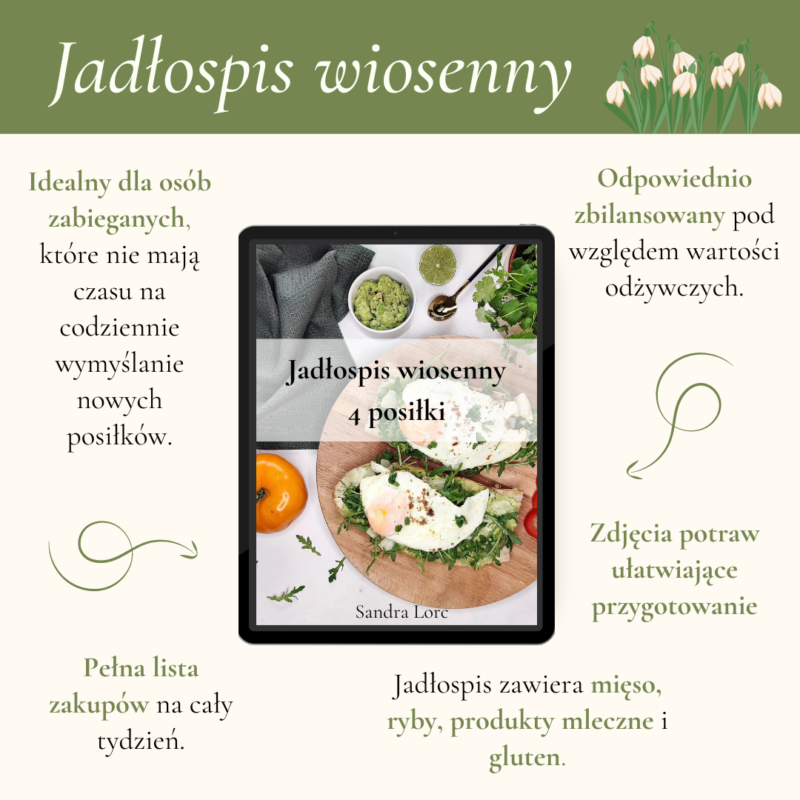Jadłospis wiosenny 7-dniowy dla osób zdrowych - 4 posiłki - obrazek 2